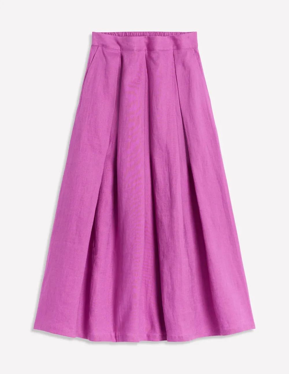 Linen Midi Skirt -Foxglove Purple