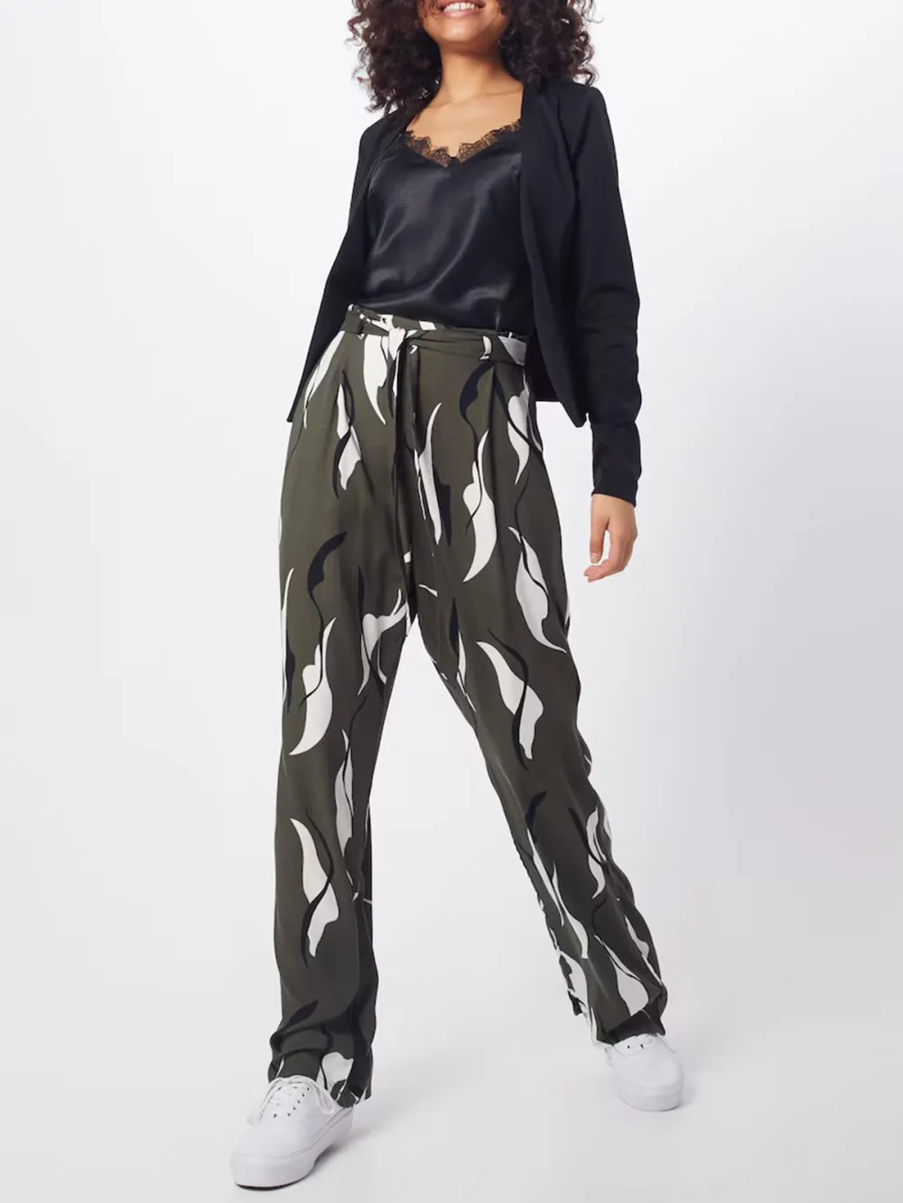 Plain Colored Collarless Blazer