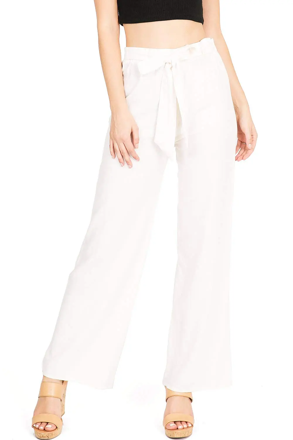 Tied Waist Linen Pants