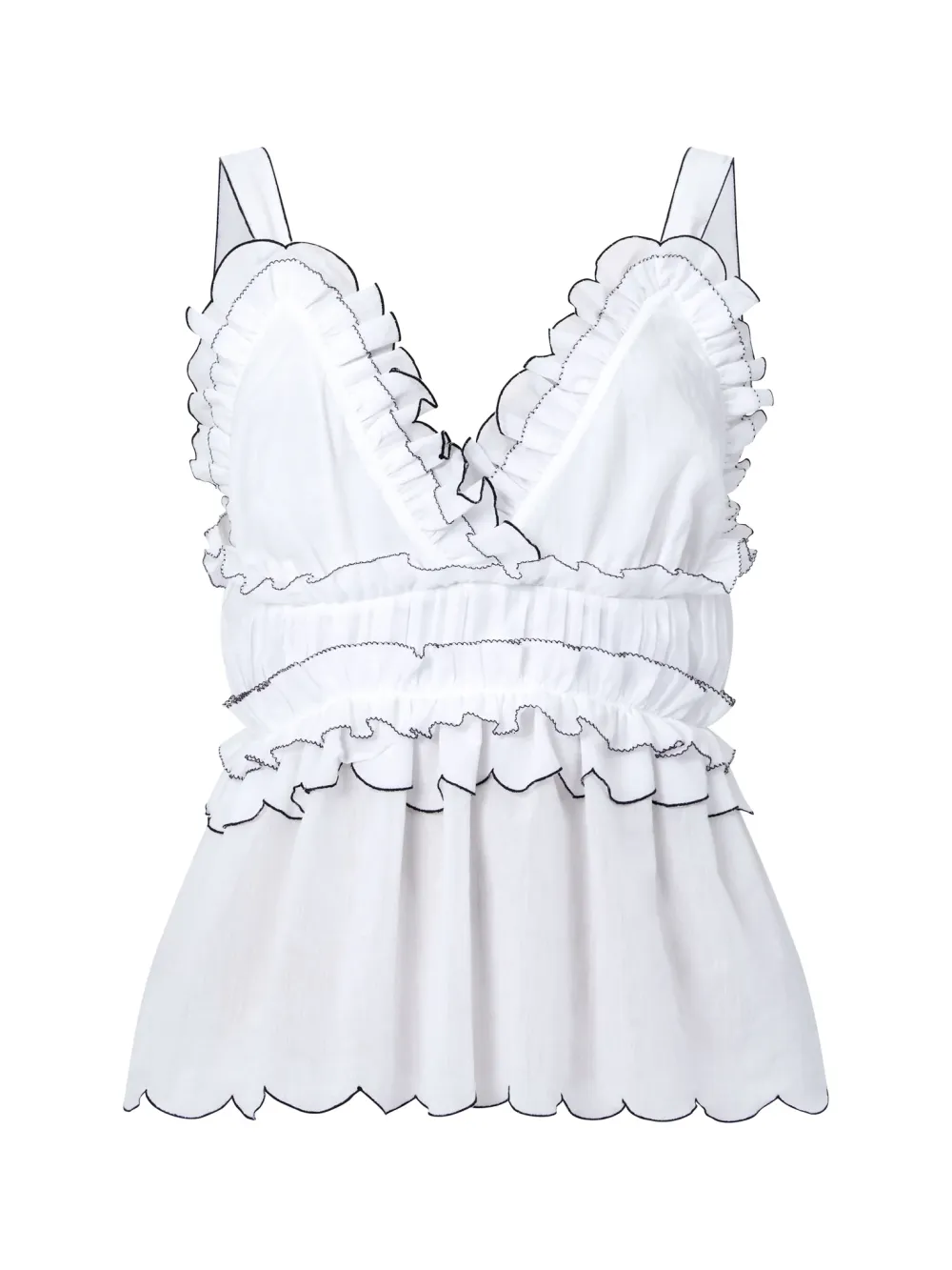 Fashion Cotton Artistic Pleated Lace Ladies Vest