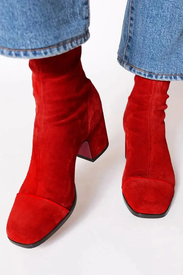 Block Heel Ankle Boots