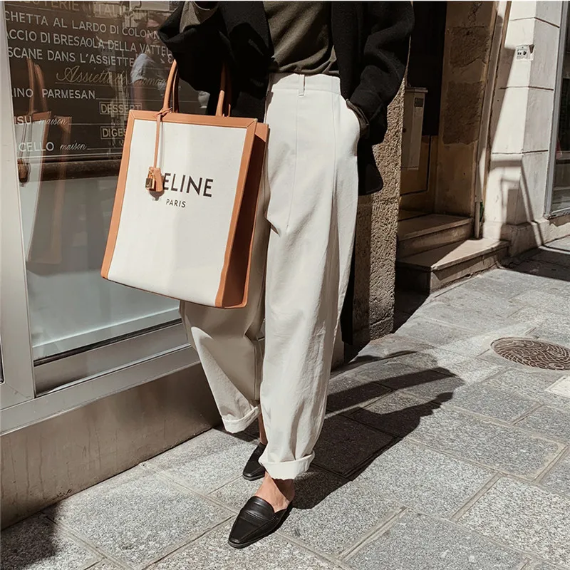 Versatile loose straight-leg commuter harem pants