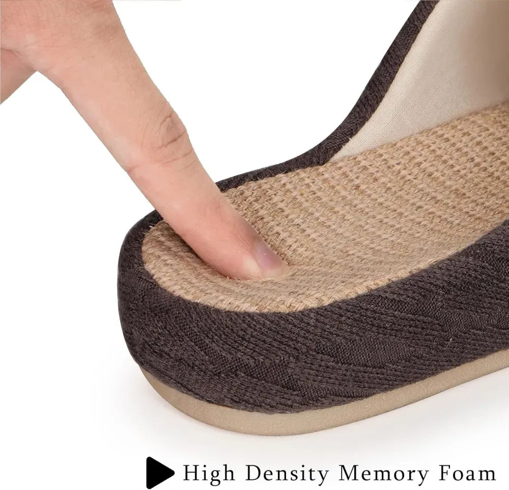 Slippers for Women Memory Foam Open Toe House Slippers Cute Comfy Bedroom Slides Slip on Slippers for Summer Indoor