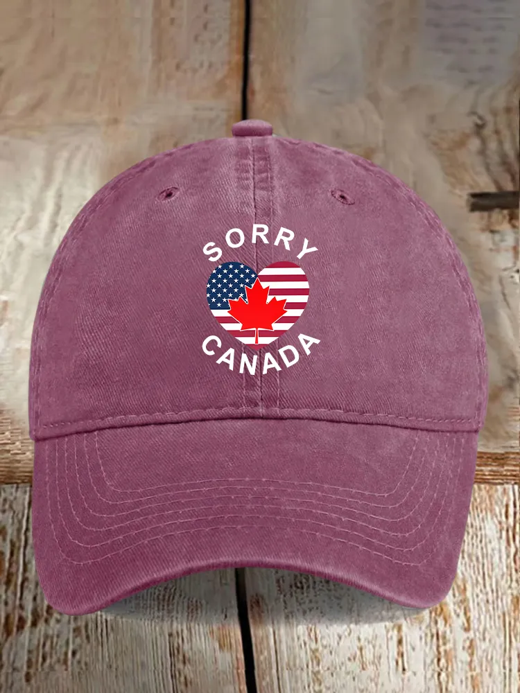 Sorry Canada Printed Baseball Caps