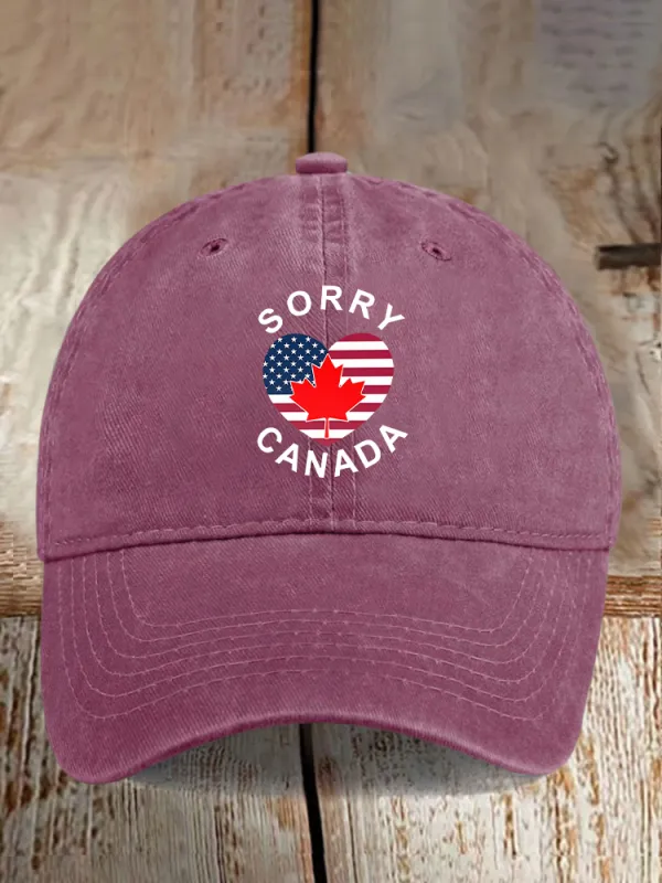 Sorry Canada Printed Baseball Caps