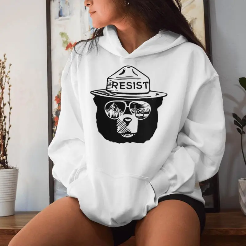 Save The National Parks Resist Bear Sunglasses Women Hoodie