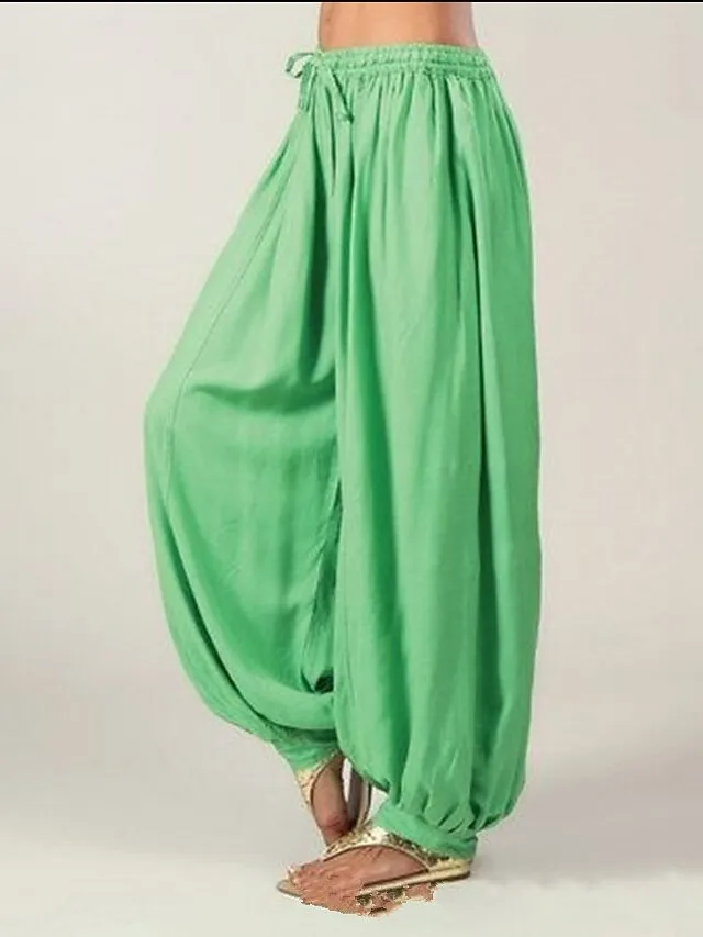 Women's Wide Leg Chinos Pants Trousers Full Length Baggy Drop Crotch Micro-elastic Mid Waist Fashion Savannah Joggers Xmas Casual Black White S M Summer Spring &  Fall