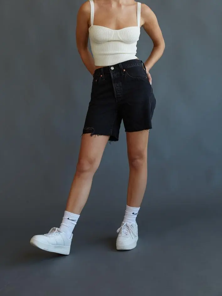Mid Thigh Shorts Lunar Black
