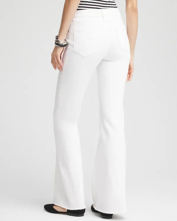 White Flared Denim Jeans