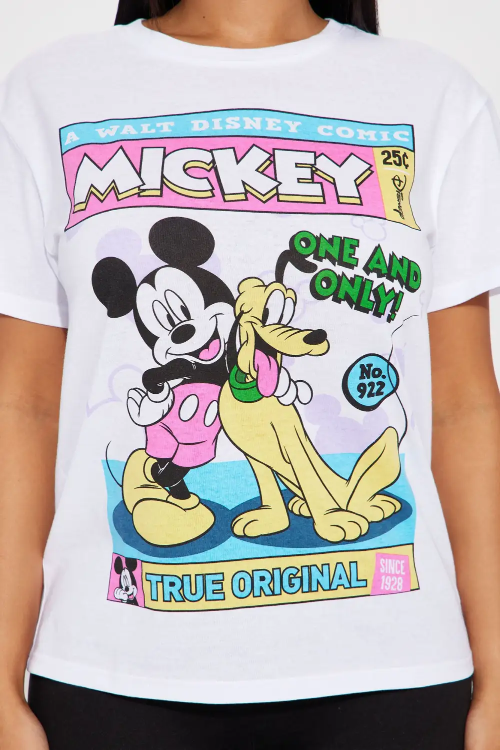 Mickey And Pluto Graphic Tshirt - White
