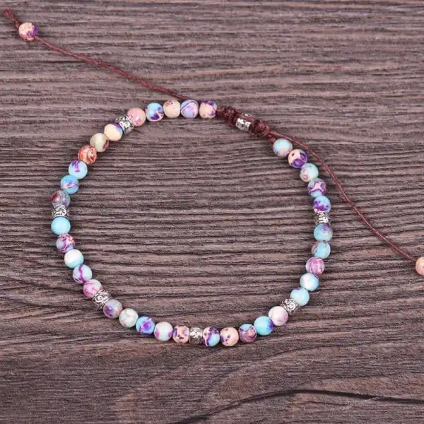 Grounding Bracelet-Positive Energy Bracelet-Natural Japser Stone Bracelets-Friendship Bracelets with Beads-Earth Healing Yoga Bracelet Gift