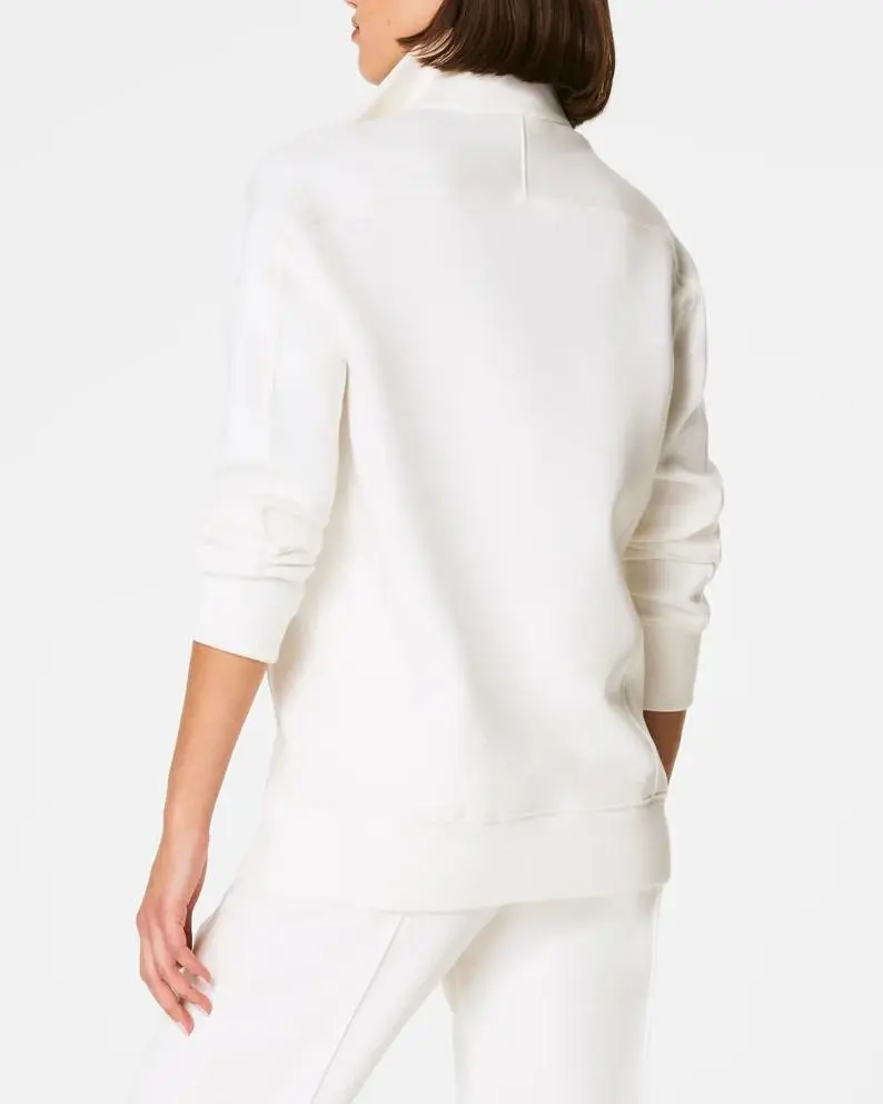 Relaxed Sweatshirt With Zip-Neck Closure