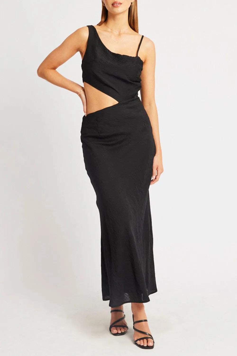 Black Maxi Dress Cut Out Detail