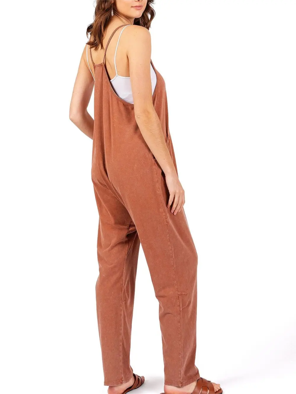 Straight Leg Sleeveless Jumpsuit