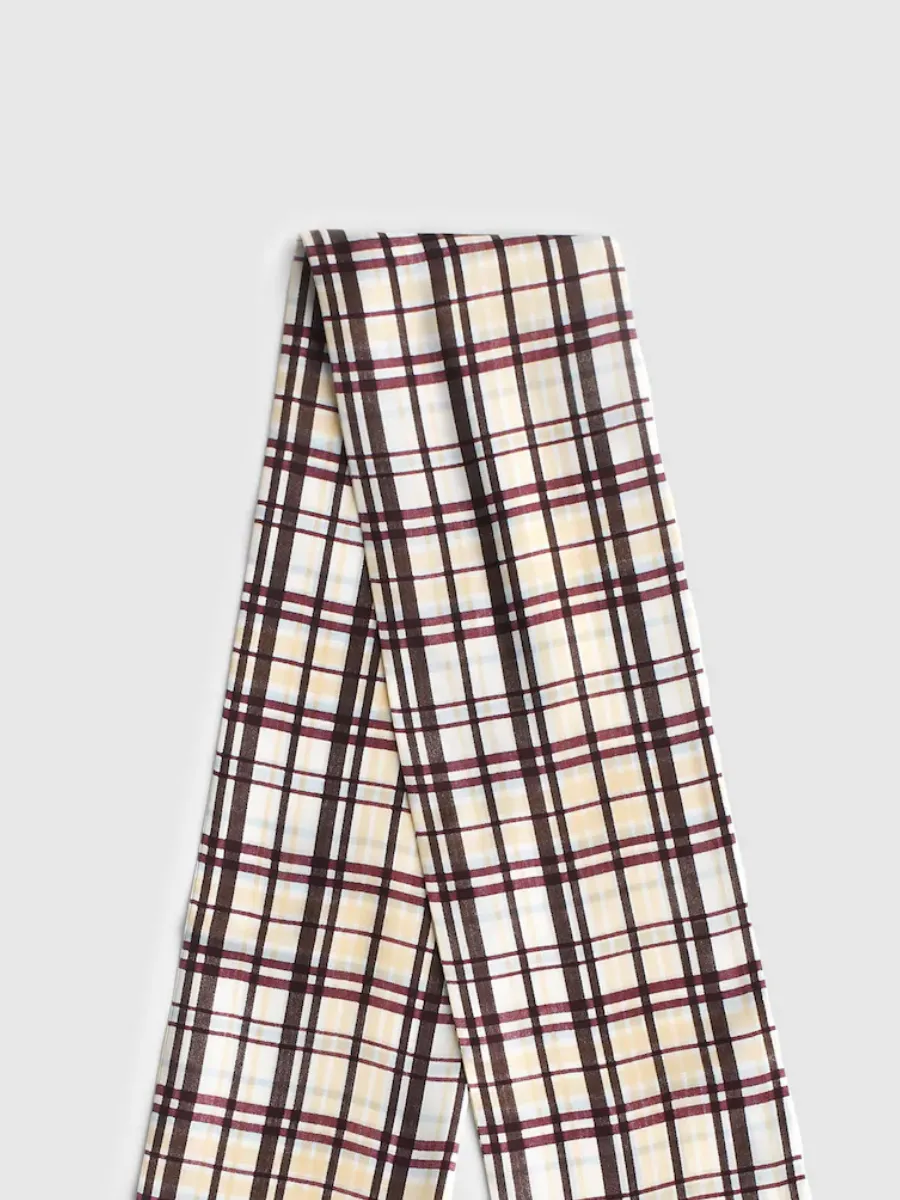 Vintage Plaid Print Scarf