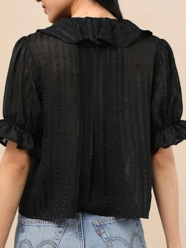 Ruffled Half Sleeve Blouse