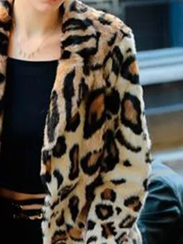 Casual Leopard Teddy Jacket