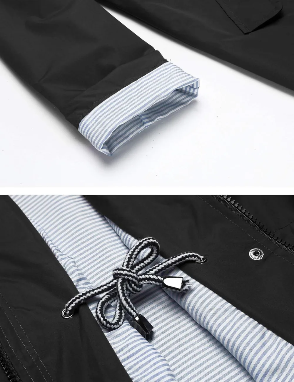 LOMON Raincoat Women Waterproof Long Hooded Trench Coats Lined Windbreaker Travel Jacket S-XXL