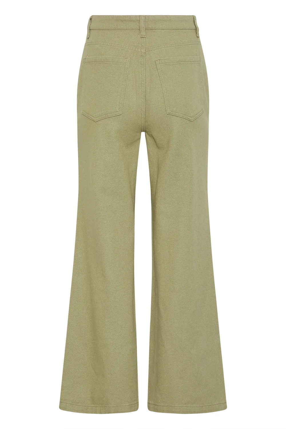 LTS Tall Cream Cotton Twill Wide Leg Cropped Trousers