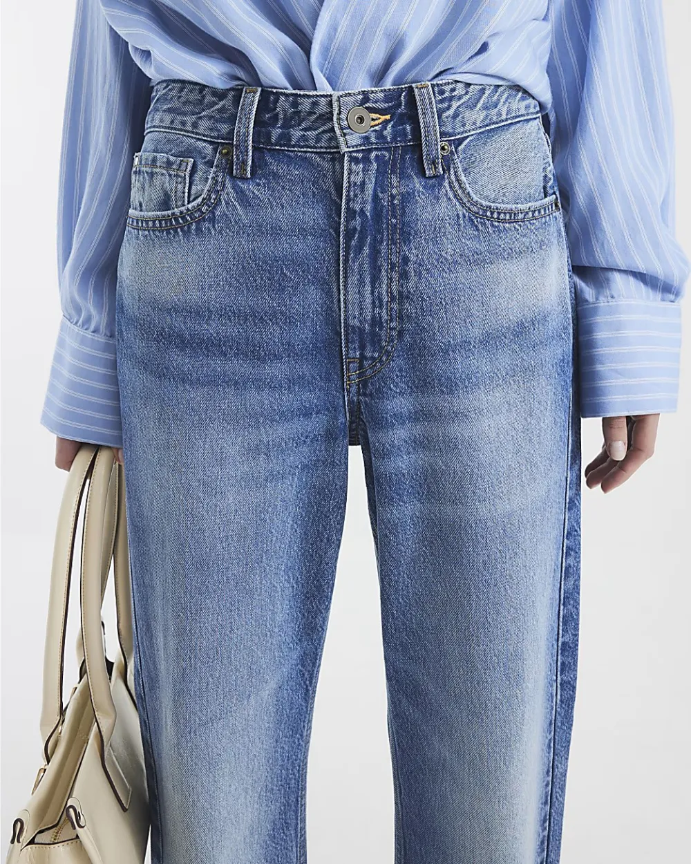 Pure Cotton Multi-Pocket Practical Versatile Jeans