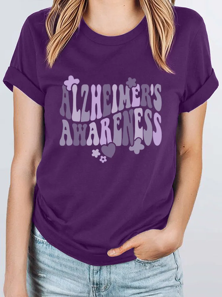 I Wear Purple For Someone Alzheimer's Awareness T-Shirt