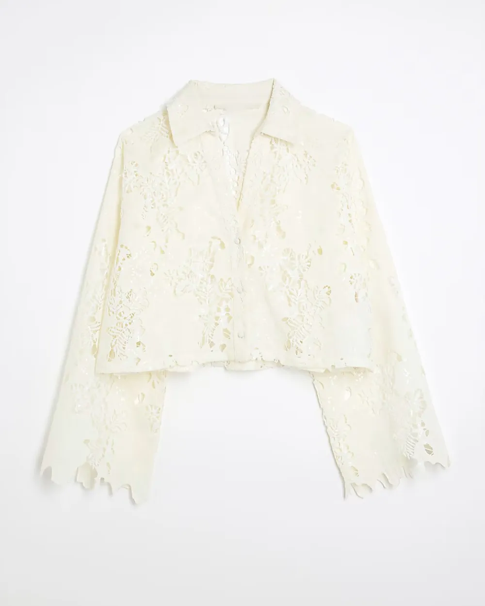 Floral Cut-Out Women's Shirts