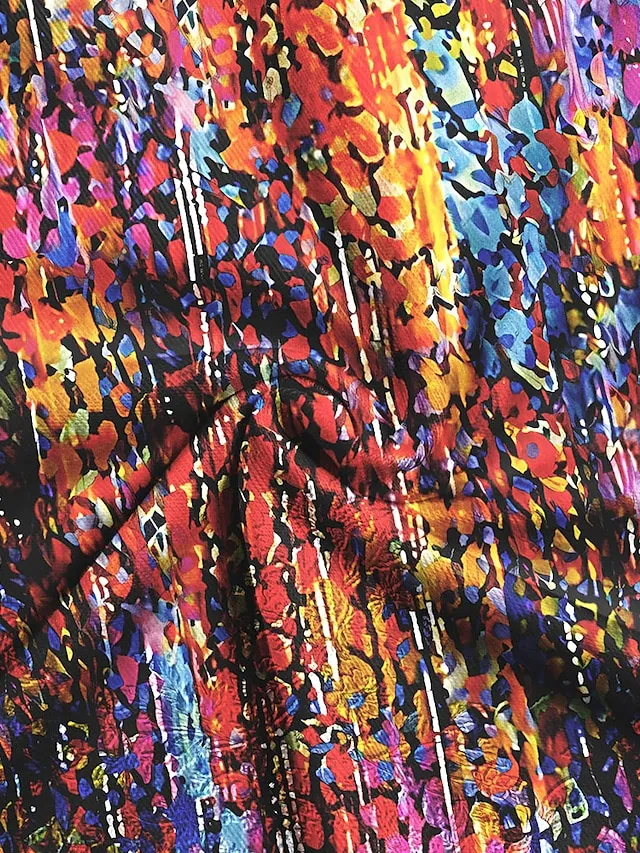 Women's T shirt Tee Pink Red Blue Graphic Asymmetrical Print Short Sleeve Daily Weekend Basic V Neck Regular Fit Abstract Painting