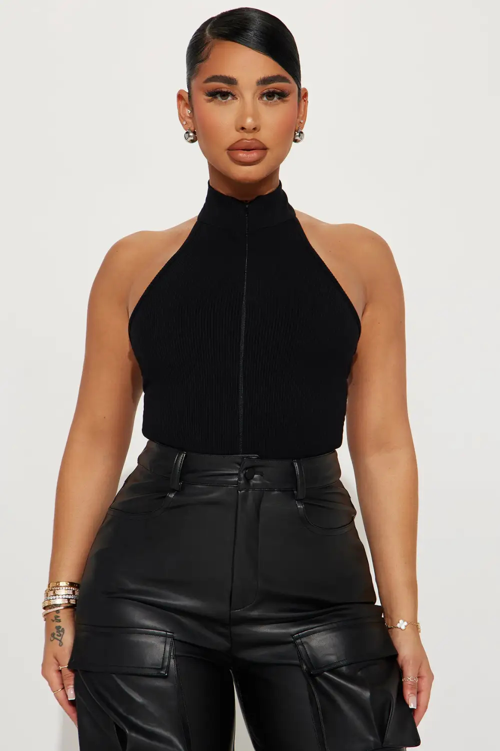 Julie Snatched Bodysuit - Black