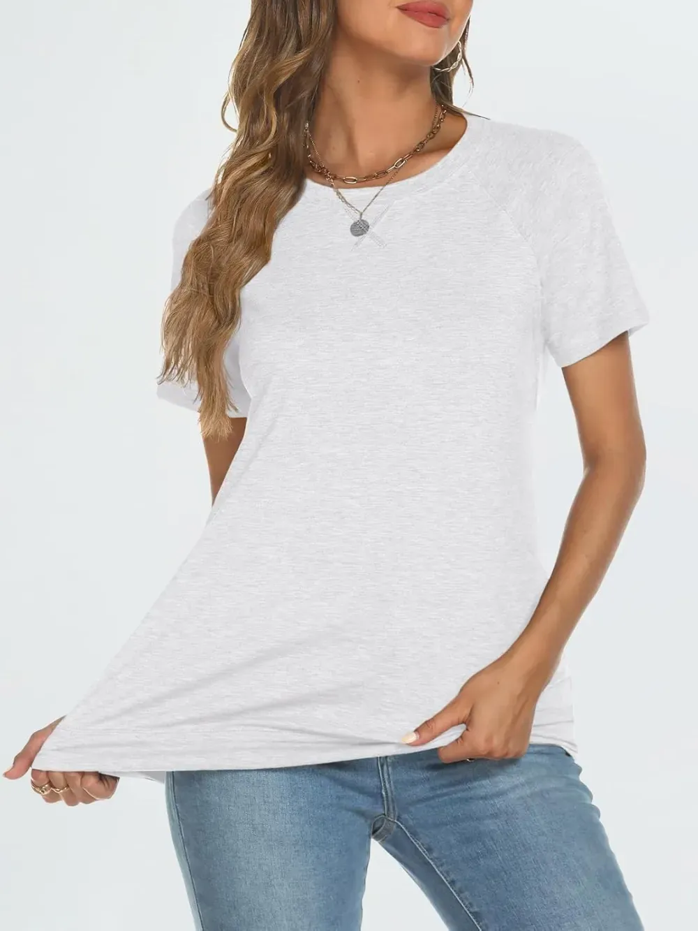 AUTOMET T Shirts Short Sleeve Crewneck Tees for Women Trendy Lightweight Soft Casual Summer Tops Clothes 2024