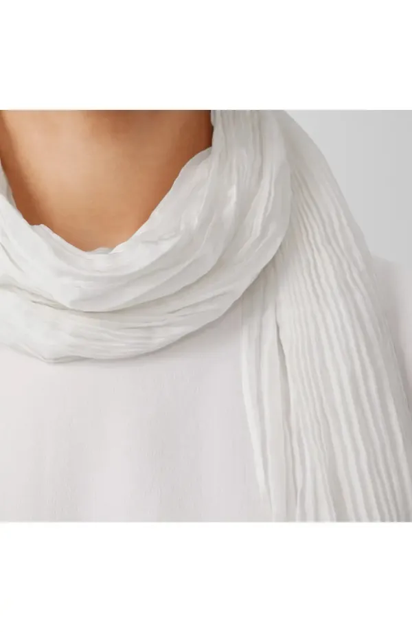 Casual White Silk Scarf