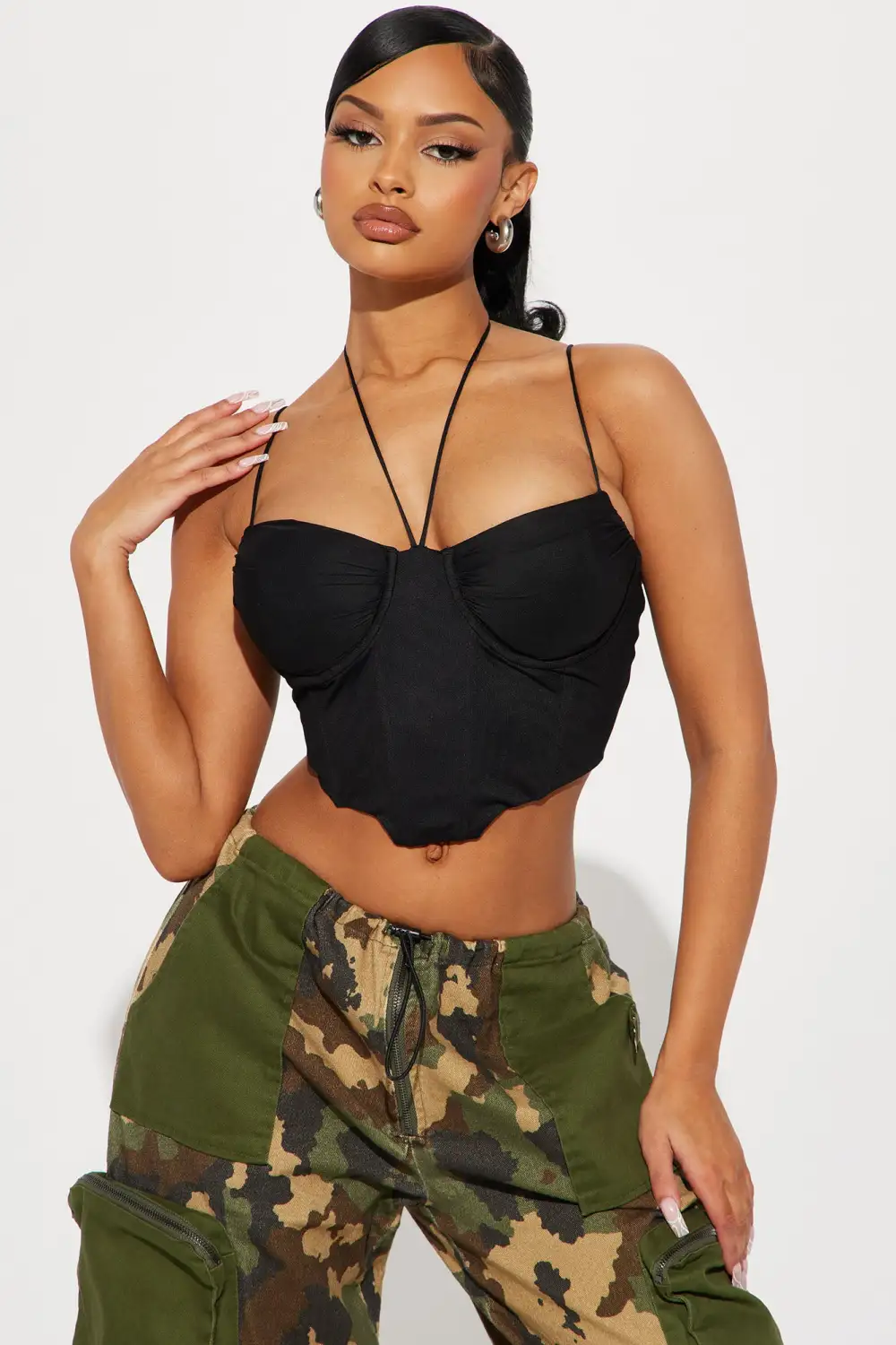 Mackenzie Mesh  Top - Black