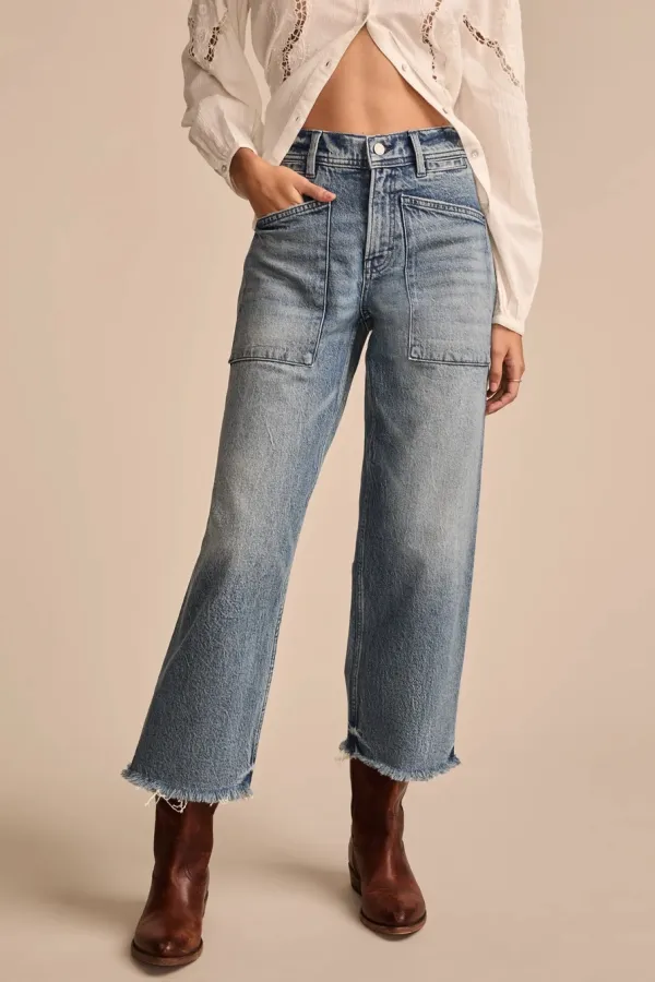 Crop Patch Pocket Wide Leg