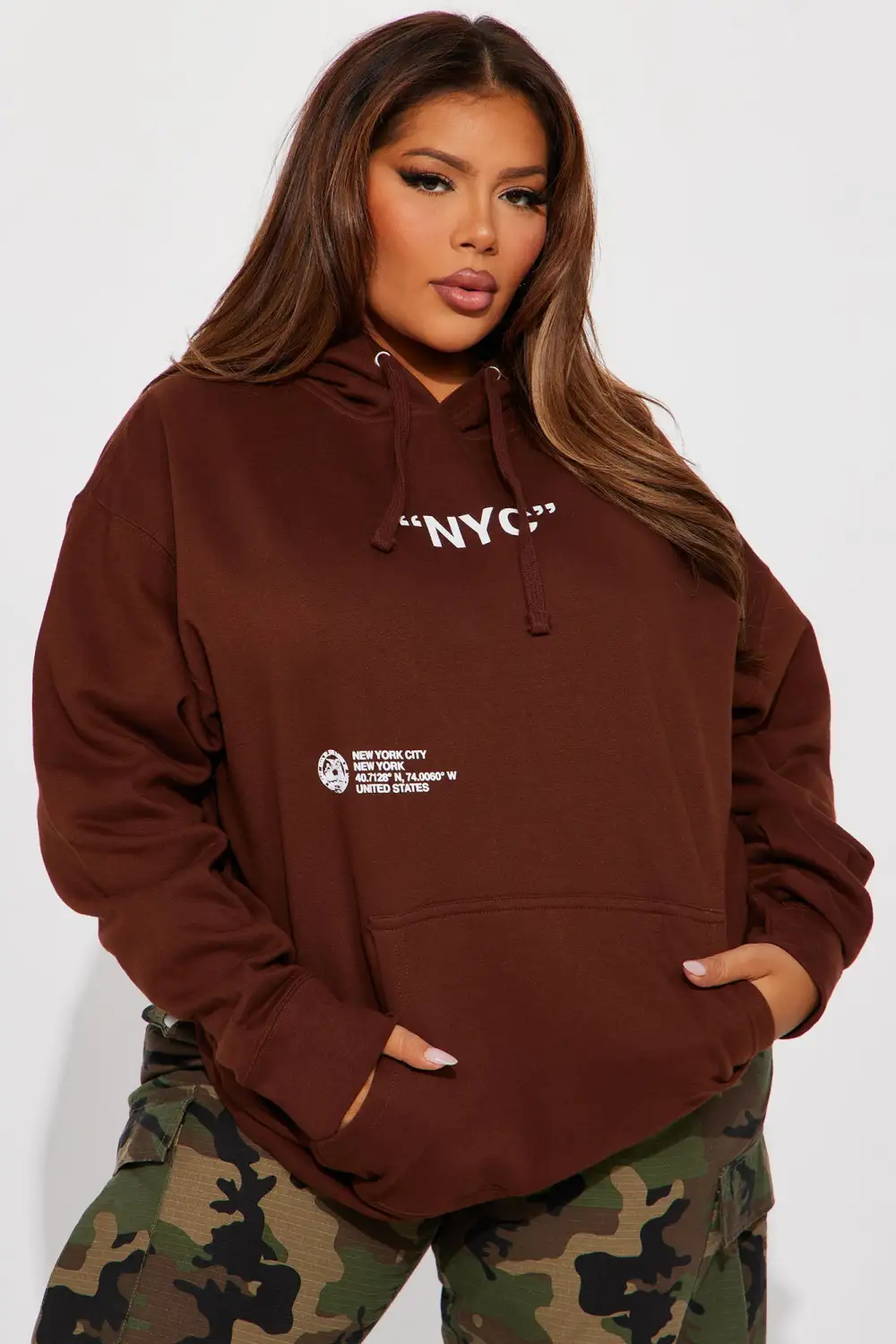 Destination NYC Hoodie - Brown