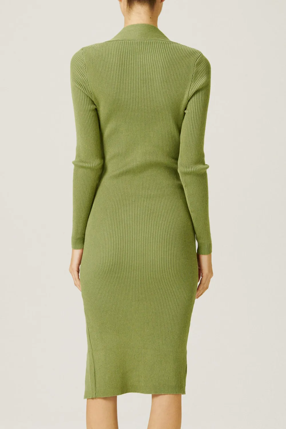 Square Neck Knitted Dress