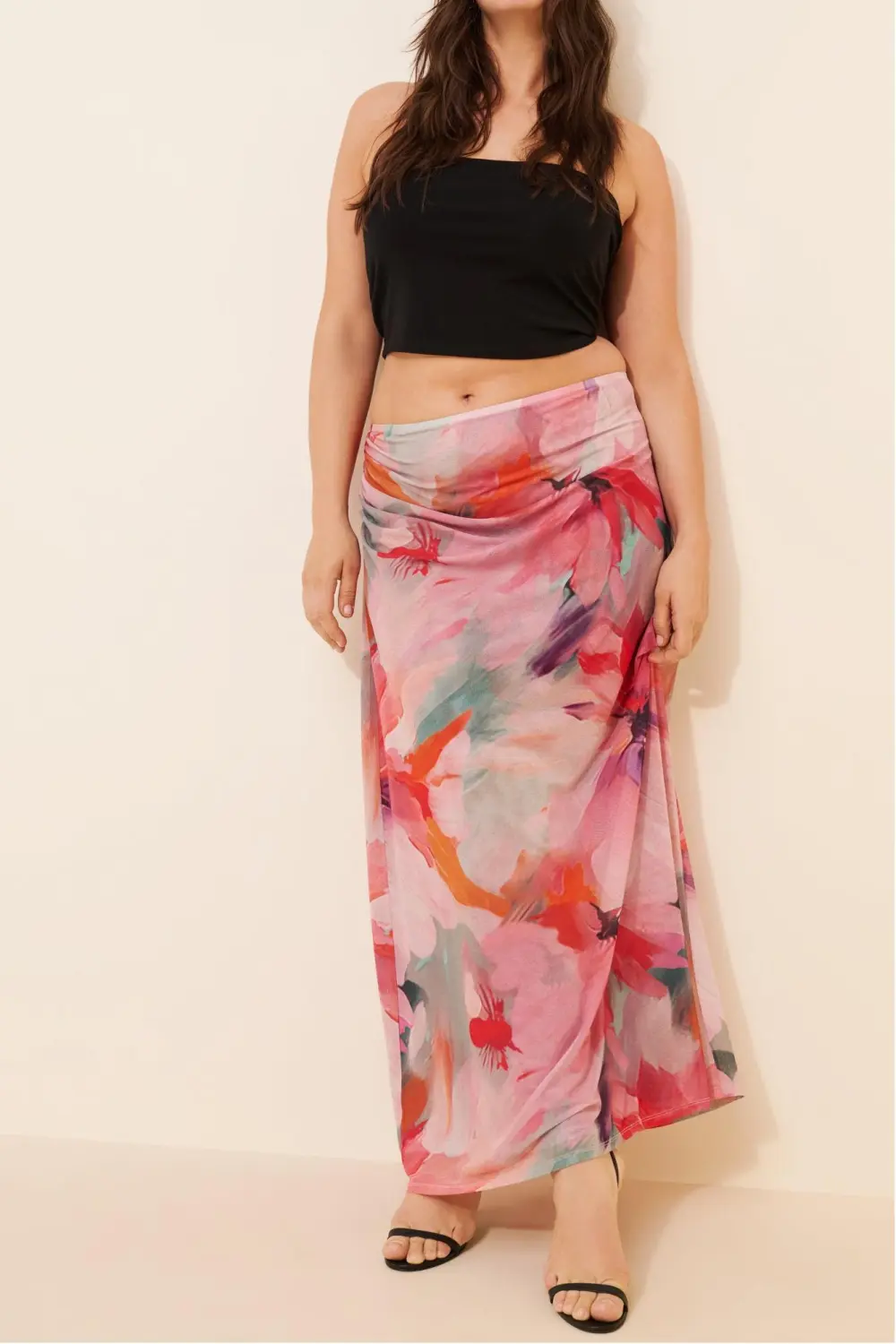 Mesh Maxi Skirt