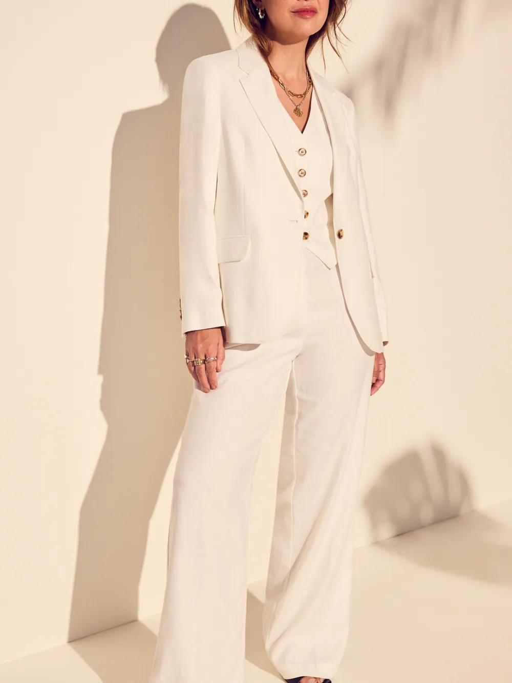 Linen White Suit Jacket