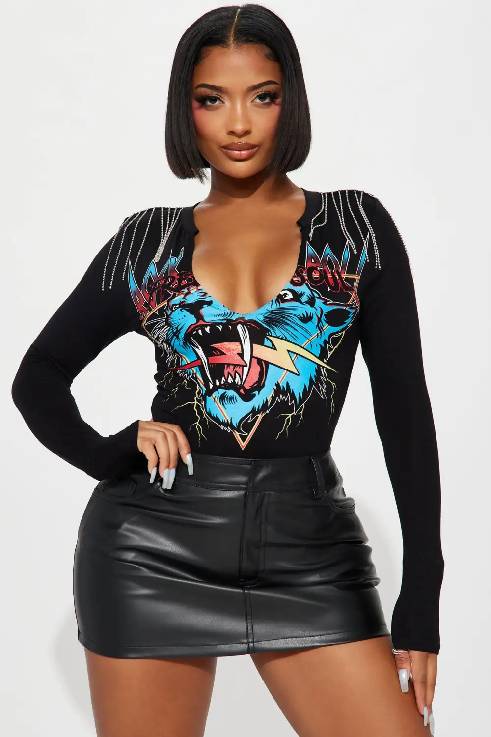 Rock N Soul Bodysuit  - Black