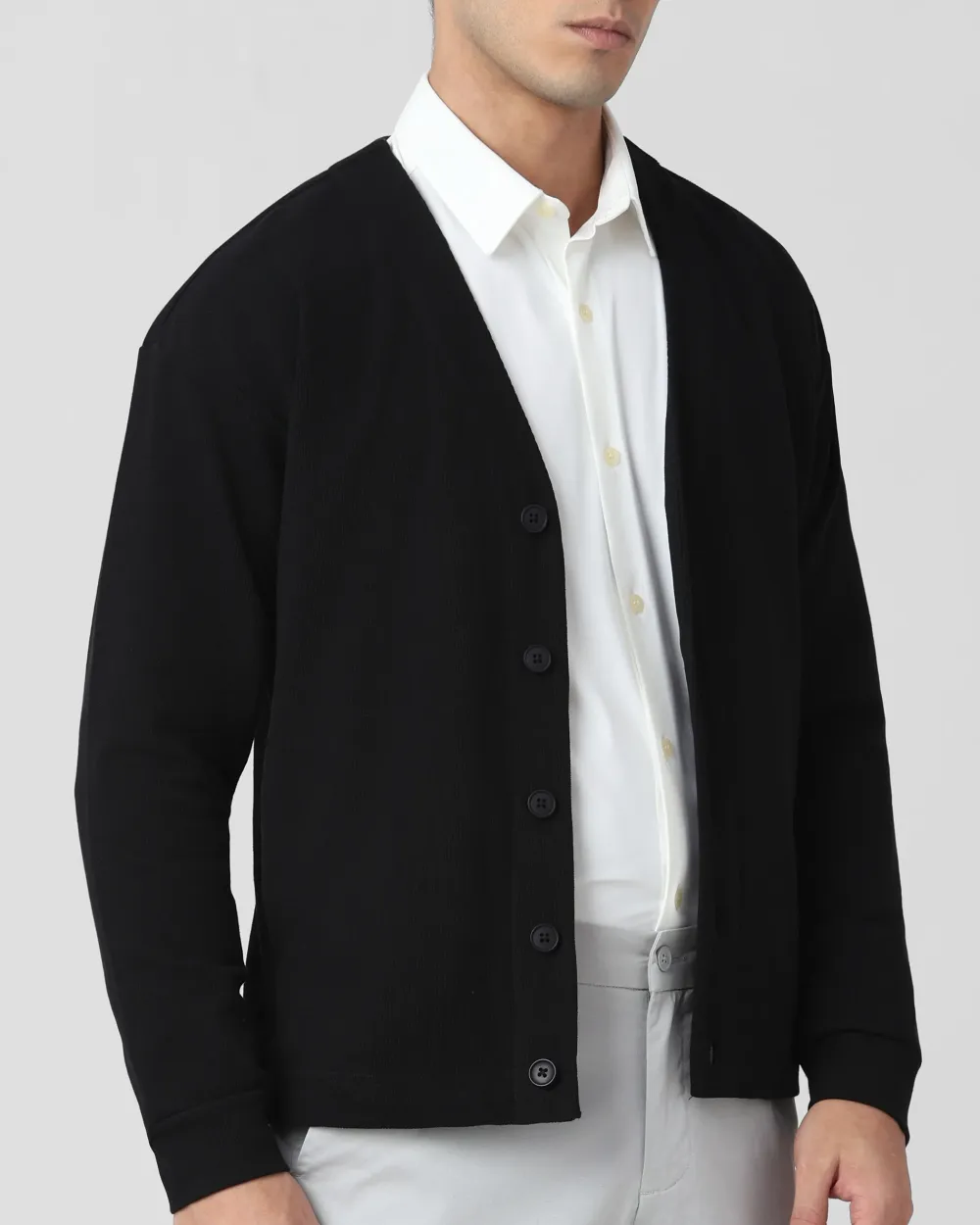 Leisure Comfortable Soft Daily Slim Black Sweater