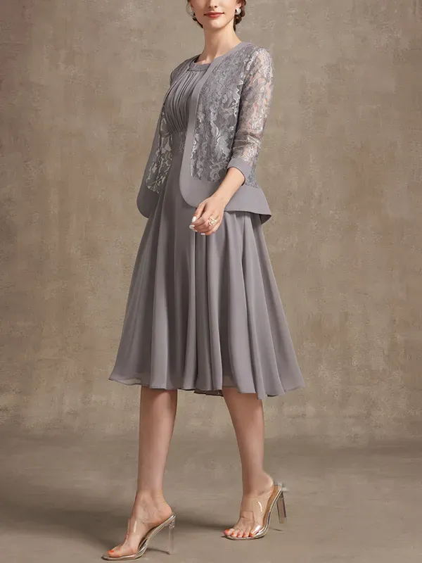 Round Neck Sleeveless Dress Top Set