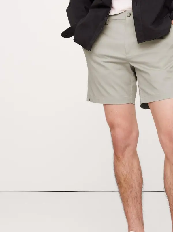 Men's Light Gray Casual Mid-Rise Cotton Shorts