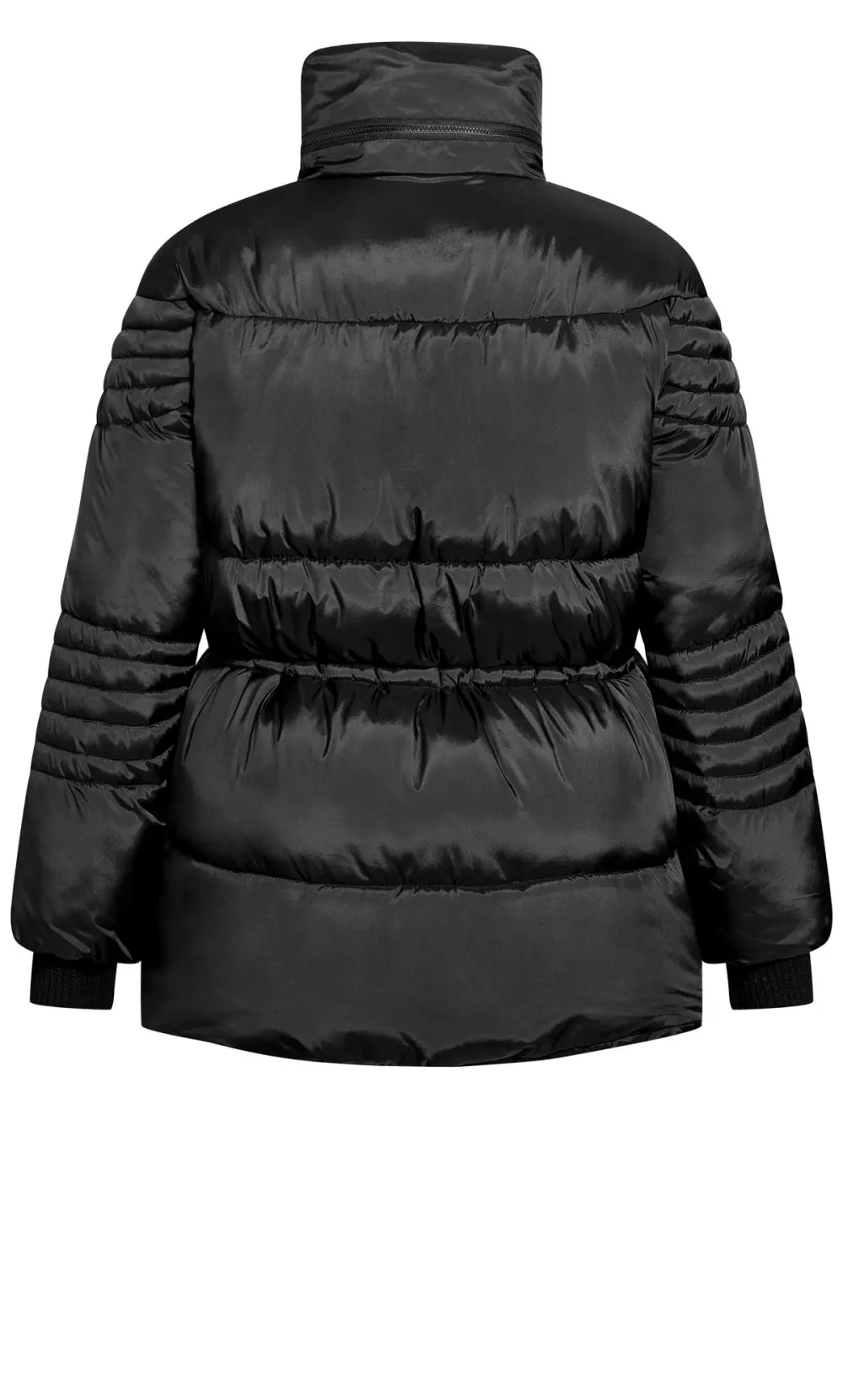Evans Black Puffer Coat