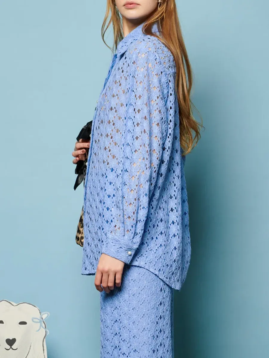 Casual Style Dressing Vibe Lace Shirt