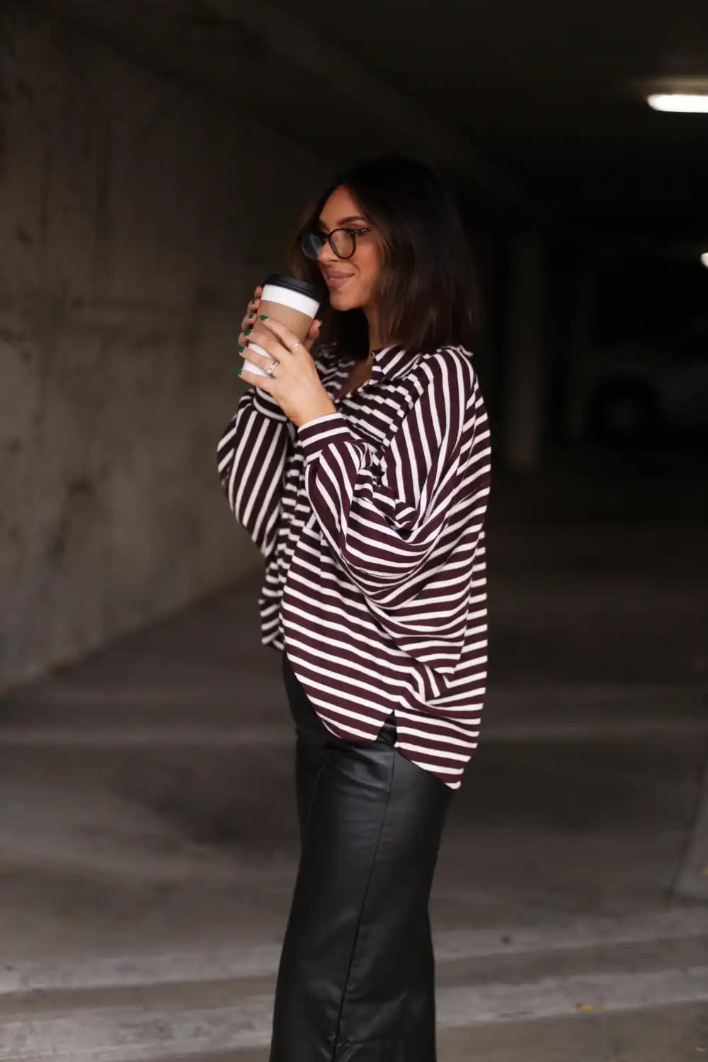 Autumn Ease Striped Top