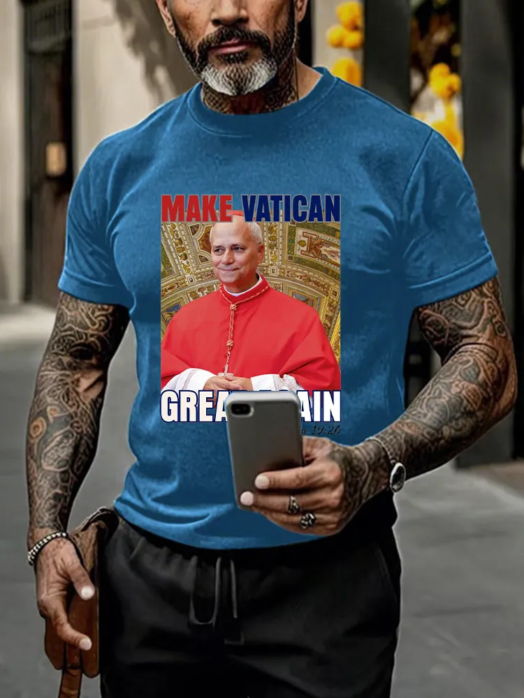 Men'S Make Vatican Great Again Pope Leo Xiv 8th May 2025 Printed T-Shirt