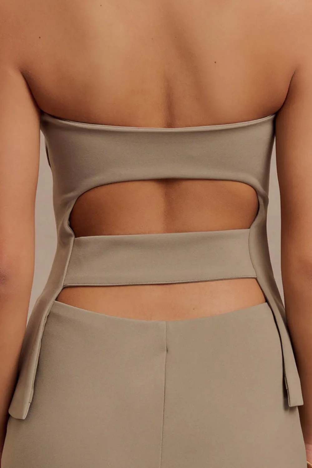 Strapless Cut Out Top