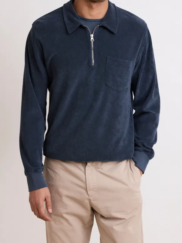 Men's Carbon  Polo Zipper Sweater