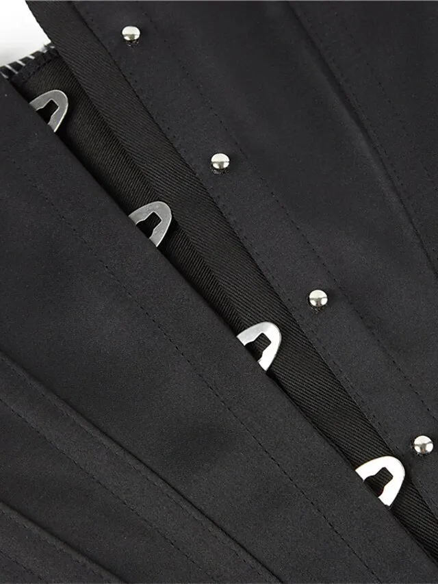 Corset Women's Corset Tops Party & Evening Club Black Blue Sexy Overbust Corset Hook & Eye Lace Up Retro Tummy Control Push Up Flower Fall Winter