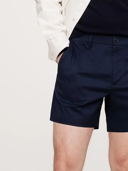 Men's  Navy Blue Quick-Drying Cotton Shorts