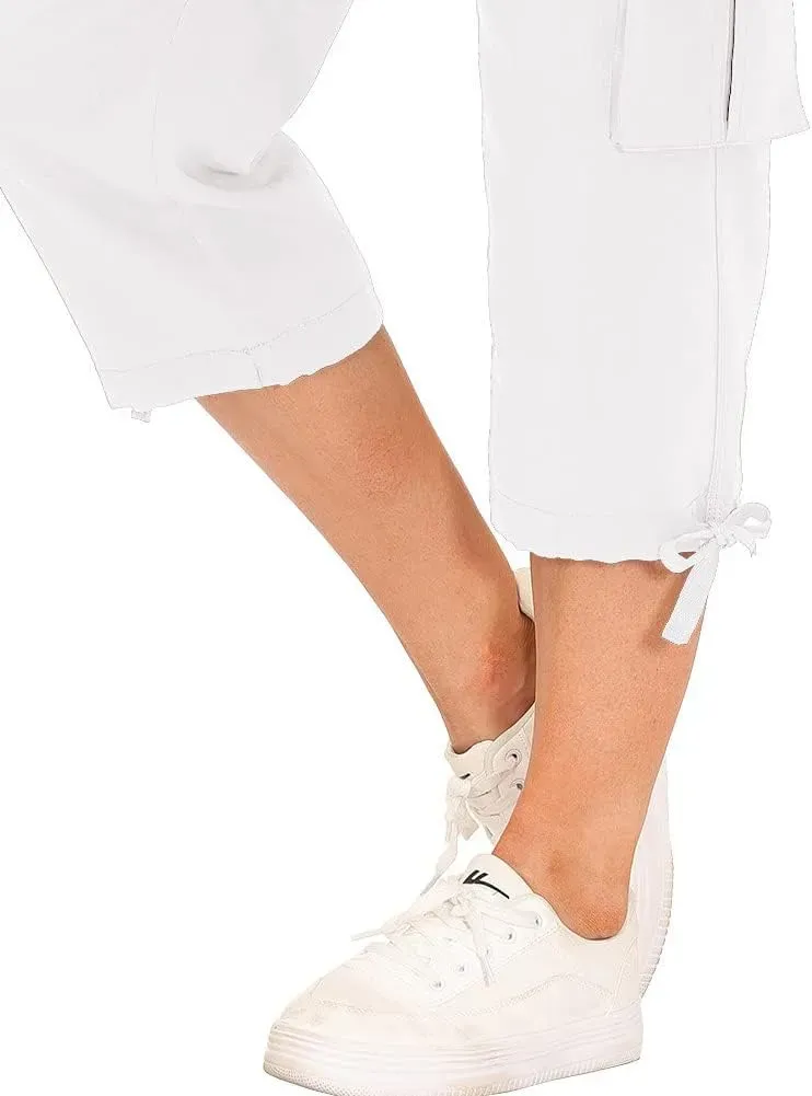 MoFiz Womens Capris with Pockets Loose Fit Casual Capri Pants Dressy Lightweight Ladies Baggy Cargo Pants for Hiking