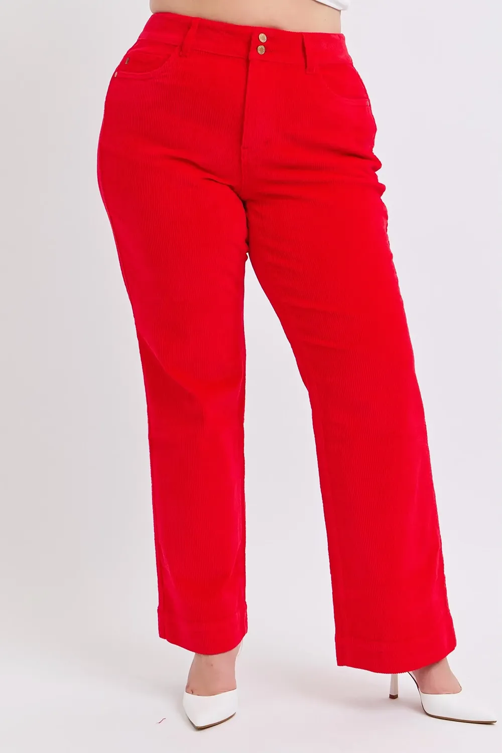 Corduroy Versatile Loose Ruby Trousers